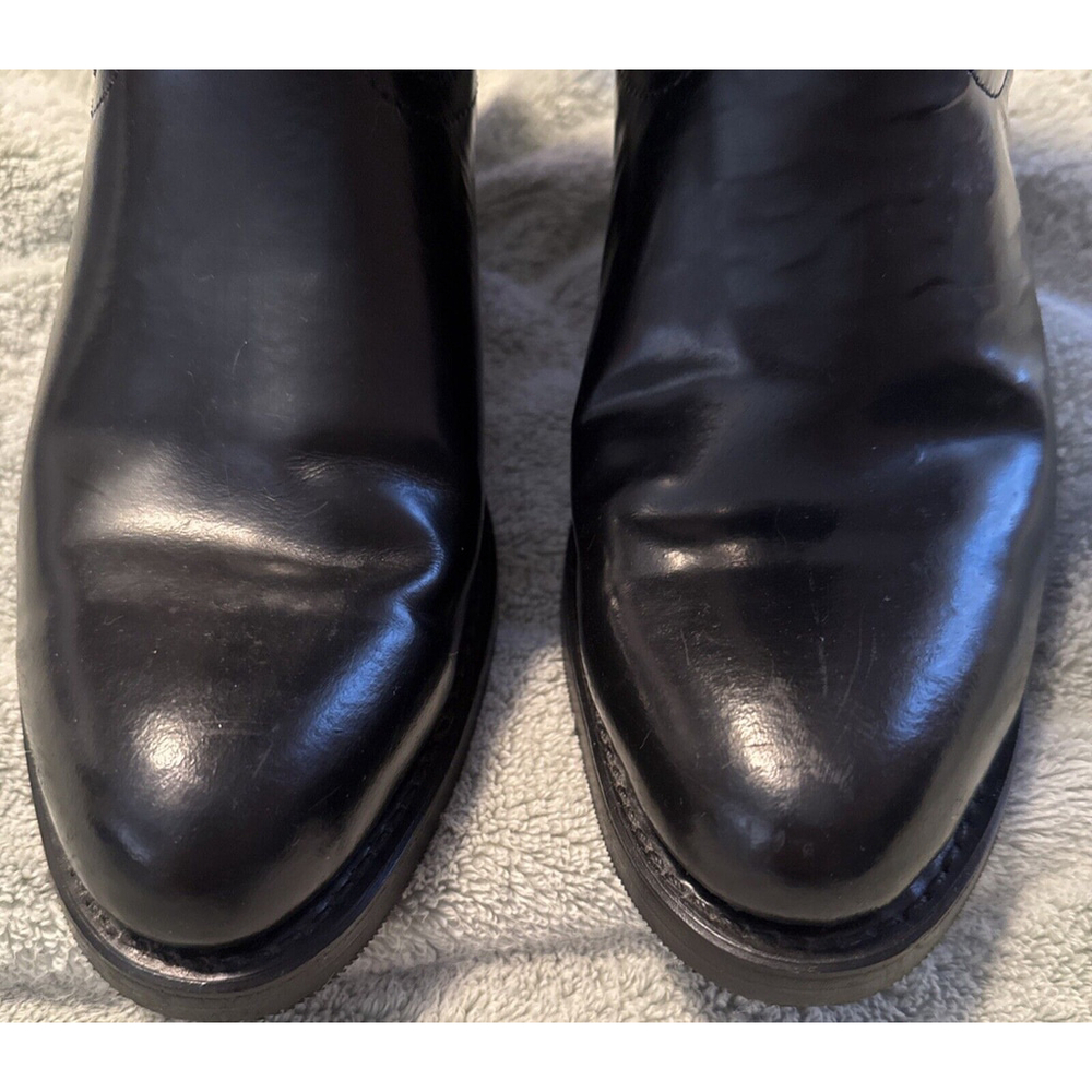 VTG Long Haul Men's Black Leather Oil Resistant Western Cowboy Boots Size 9.5M - Picture 3 of 8